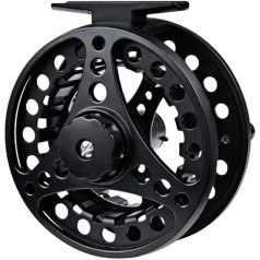 Fliegenfischerrad, Angelrolle Fly 3/4 5/6 7/8 AluminiumlegierungManualLightweight 2+1BB Bearing Fly Fishing Reel HandSpinning WheelFly Angelrolle Angelzubehör (Color : Black 3 4)