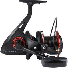 DShanLa Langer Schuss Spininga spole Angelrolle 12 + 1BB Highspeed 4,7: 1 31kg max Drag Saltwater Trolling Surf Metall Löffel DShanLa (gultņu skaits : 12, krāsa : Black Reel)