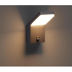 Klighten āra sienas LED gaisma ar kustības sensoru, 24 W āra lampa, IP65 ūdensizturīgs sienas apgaismojums, iekštelpu āra sienas apgaismojums, āra apgaismojums dārzam, terasei, ieejai, antracīts, silti balta 3000 K