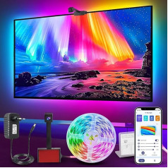 OtoLuxa Envisual TV Hintergrundbeleuchtung mit Kamera,Lumtang TV 3M LED Hintergrundbeleuchtung, TV Hintergrundbeleuchtung Color Picking Device für 55-75 Zoll TV und PC, Bluetooth App-Steuerung (B)