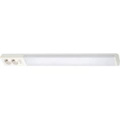 AIRAM Handy 750 IP21 11W 830/840 DSO WH LED Tischbeleleuchtung mit 2-Wege-Steckdose 40.000 h. weiß