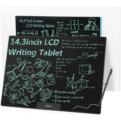 Czemo LCD-schreibtafel 14.3 Zoll, Wiederverwendbar LCD-Schreibtafeln Erwachsene, Digitales Schreibtablett Zaubertafel für Büro, Klassenzimmer, Memo, Notizen, Agenda, Skizzen, Einfarbig