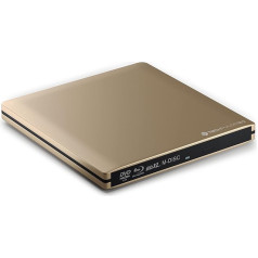 techPulse120 USB 3.1 USB 3.1 Type-C ārējais M-Disc BDXL Blu-ray ierakstīšanas atskaņotājs Superdrive BD DVD CD Slim datoram PC Desktop Notebook Windows Mac OS Apple iMac MacBook Pro Air Aluminium Gold