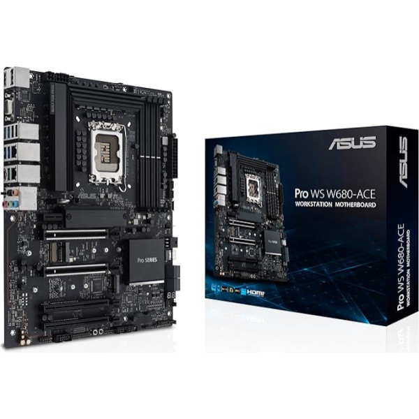 ASUS Pro WS W680-ACE Workstation Motherboard Socket Intel LGA 1700 (ATX Motherboard, PCIe 5.0, DDR5, 3x PCIe 4.0, USB 3.2 Gen 2)