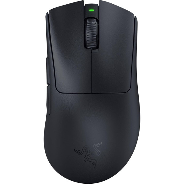 Razer DeathAdder V3 Pro - беспроводная эргономичная спортивная мышь (легкий вес 63 г, утонченная эргономичная форма, оптический сенсор Focus Pro 30K, переклю