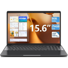 SGIN Laptop 15.6 inch, 8GB RAM 256GB SSD Notebook, Celeron Quad-Core, 1366 x 768, 2.4/5.0G WiFi, Bluetooth 4.2, Expandable Memory 512GB TF, M15PRO