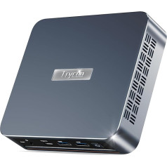 Trycoo N100 Mini PC 8GB RAM 256GB M.2 SSD, Mini PC with Intel 12th N100 Processor (up to 3.4GHz), 4K Mini Desktop PC with Windows 11 Pro, Gigabit Ethernet/WiFi/BT/2* HDMI/USB-C, for Everyday Use