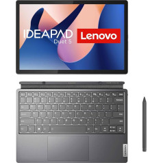 Lenovo IdeaPad Duet 5i 2-in-1 planšetdators | 12,4 collu 2,5K skārienjūtīgais displejs | Intel Core i7-1355U | 16 GB RAM | 512 GB SSD | Intel Iris Xe Graphics | Win11 Home | QWERTZ | Pelēks | Ietver Lenovo Digital Pen 3