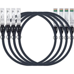 4 Pack 10Gb/s SFP+ DAC kabelis 2m, 10GBase-CU Passive Direct Copper Twinax SFP+ kabelis Cisco SFP-H10GB-CU2M, Ubiquiti Patch Cable UC-DAC-SFP+, D-Link, Netgear, Mikrotik un citiem atvērtiem komutatoriem