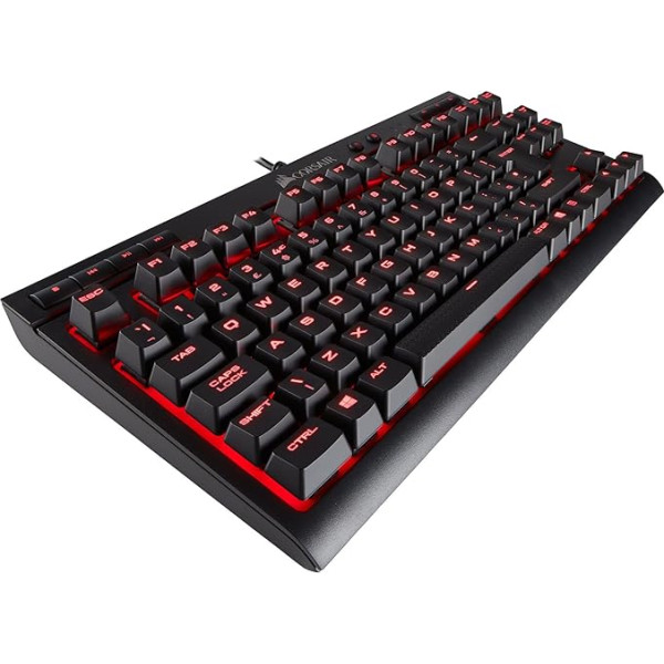 Corsair K63 tastatūra USB QWERTY UK Englisch Schwarz - tastatūra (Skārienjūtīga, USB, Mehāniskais slēdzis, QWERTY, Melns)