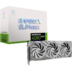 MSI GeForce RTX 4080 Super 16G Gaming X Slim White Grafiskā karte - RTX 4080 GPU, 16GB GDDR6X (23Gbps/256 bitu), PCIe 4.0, TRI Frozr 3, HDMI 2.1, DisplayPort 1.4a