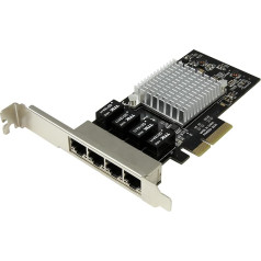 StarTech. com ST4000S Pexi - 4 portu PCI Express Gigabit Ethernet tīkla karte - Intel i350 N...