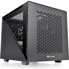 Thermaltake Divider 200 TG Air Black | Micro ATX PC korpuss | 2 x rūdīta 3 mm stikla sānu panelis | Sietainais panelis | Melns