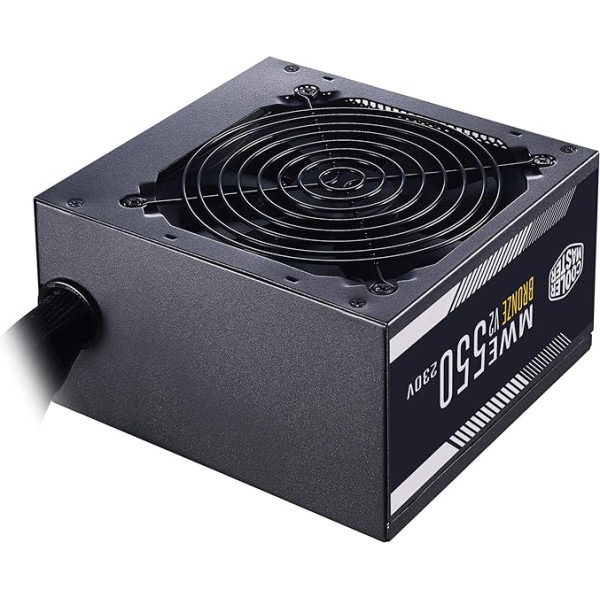 Cooler Master MWE 550 Bronze 230V V2 - Блок питания из Великобритании, 80 Plus Bronze, термочувствительный вентилятор HDB, схема DC-DC + LLC с простым шинопроводом + 12V - 5 