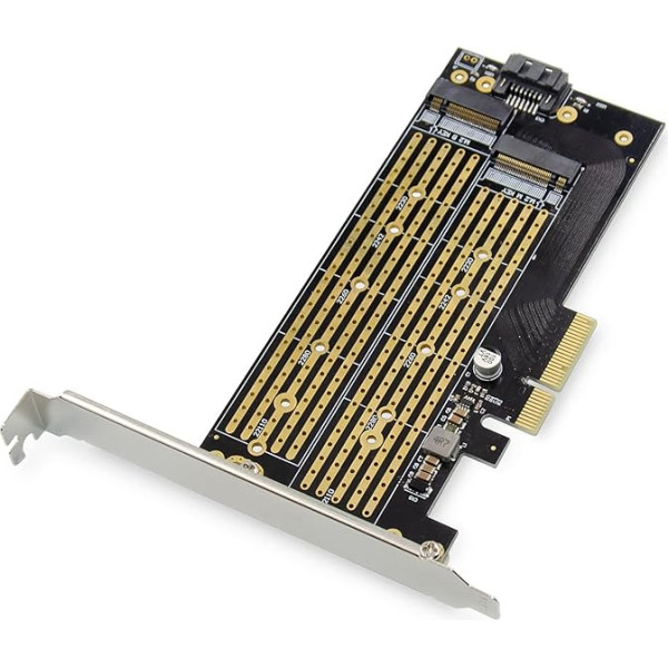 DIGITUS IO karte - PCIe - M.2 NGFF / NVMe interfeisa karte - 2 porti - M.2 (2230, 2242, 2260, 2280 un 22110)