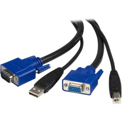 StarTech.com universālais USB VGA KVM kabelis 3 m 2-in-1