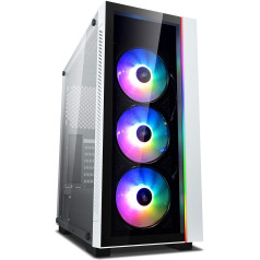 DeepCool Matrexx 55 V3 ADD-RGB WH 3F Tower kaste, balta, rūdīts stikls