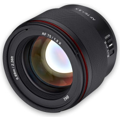 Samyang AF 75 mm F1.8 objektīvs Fuji X - viegls un kompakts portretu objektīvs ar LSTM-AF, aizsardzību pret laikapstākļiem un pielāgotu slēdzi augstas kvalitātes ceļojumu un nakts kadriem, piemērots Fuji X kamerām X-T4 X-T30