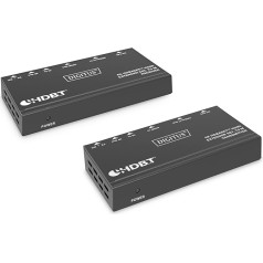 DIGITUS HDMI Extender - 4k/30Hz - raidītājs un uztvērējs - HDBaseT 1.0 - HDMI 1.4b - Darbības rādiuss līdz 70 m - Patch kabelis no Cat 6