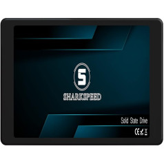 SHARKSPEED SSD 128 GB 2,5 collu SATA 3 (6 Gb/s) TLC 3D NAND SSD cietais disks iekšējais cietvielu disks portatīvajiem datoriem, galddatoriem (128 GB, 2,5