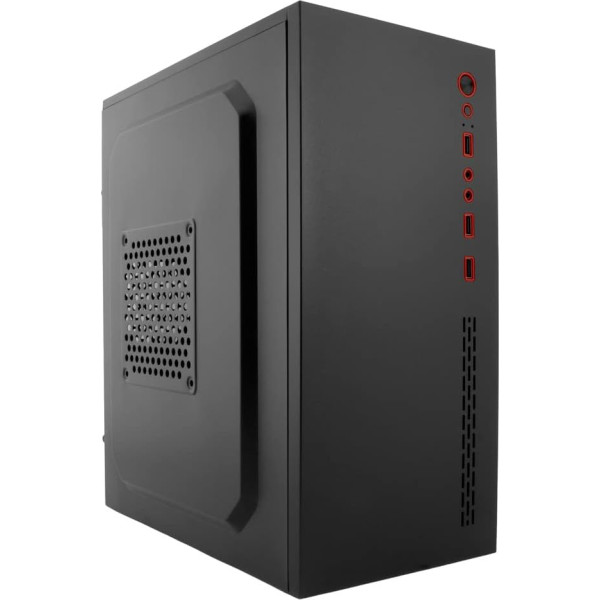 PC korpuss MPC-45 Micro ATX un Mini-ITX kompakts PC korpuss ar 2 x USB 3.0 priekšpusē Saderīgs ar grafikas diskiem līdz 23 cm, 1 atbalsts SSD/HDD 2,5 collu + 1 atbalsts HDD - melns