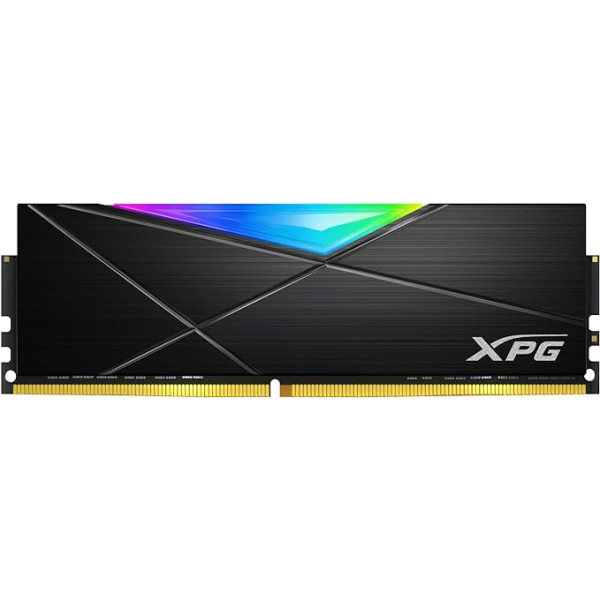 ADATA XPG SPECTRIX D55 DDR4 RGB atminties modulis Žaidimams skirta DRAM 3200 MHz 16GB (2x8GB), dviguba pakuotė, didelio našumo stalinio kompiuterio atmintis, juoda