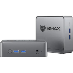 BAMX B3 Mini PC Intel N5095 (līdz 2,9 GHz) 8 GB DDR4 RAM / 256 GB SSD W-11 PRI Mini galddators 4K dubultais ekrāns Push-Pull Cover WiFi5/Dual HDMI/USB 3.0/BT4.2