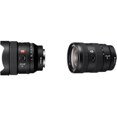 Sony SEL14F18GM | Pilna formāta objektīvs FE 14 mm F1,8 GM - augstākās klases G Master sērijas objektīvs ar fiksētu fokusa attālumu un E 16-55 mm f/2,8 G | APS-C, standarta tālummaiņas objektīvs (SEL1655G)