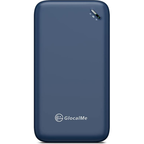 GlocalMe UPP 4G Mobile WiFi Router, Available in Over 140 Countries, No SIM Card Required, No Roaming Fees, MIFI with 1GB Global and 8GB EU Data, International Hotspot (Blue)