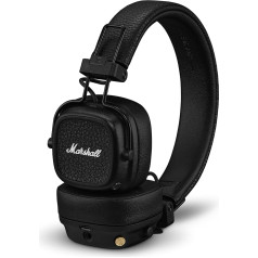 Marshall Major V Bluetooth Kopfhörer, 100 Stunden Spielzeit - Schwarz