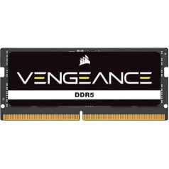 CORSAIR Vengeance SODIMM DDR5 RAM 16GB (1x16GB) 5600MHz CL48 Intel XMP iCUE saderīga datora atmiņa - melna (CMSX16GX5M1A5600C48)