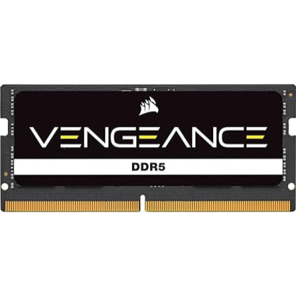 CORSAIR Vengeance SODIMM DDR5 RAM 16GB (1x16GB) 5600MHz CL48 Intel XMP iCUE Compatible Computer Memory - Black (CMSX16GX5M1A5600C48)