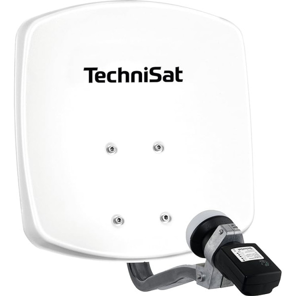 TechniSat DIGIDISH 33 Satelīta šķīvis 1 lietotājam (33 cm maza satelīta sistēma - komplekts ar sienas stiprinājumu un Satfinder V/H-LNB) Balts