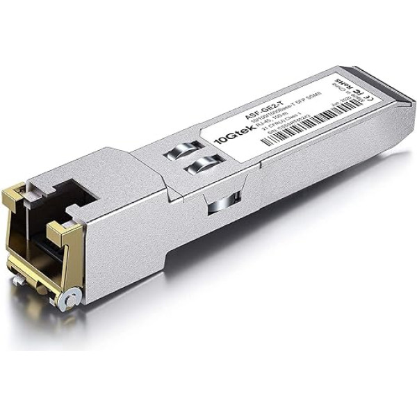 10Gtek für Mikrotik S-RJ01 1G SFP RJ45 Transceiver, 10/100/1000Base-T Kupfer Mini-Gbic Module, līdz 100 metriem