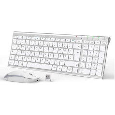 iClever GK03 2.4G plānā tastatūra, sudraba krāsā