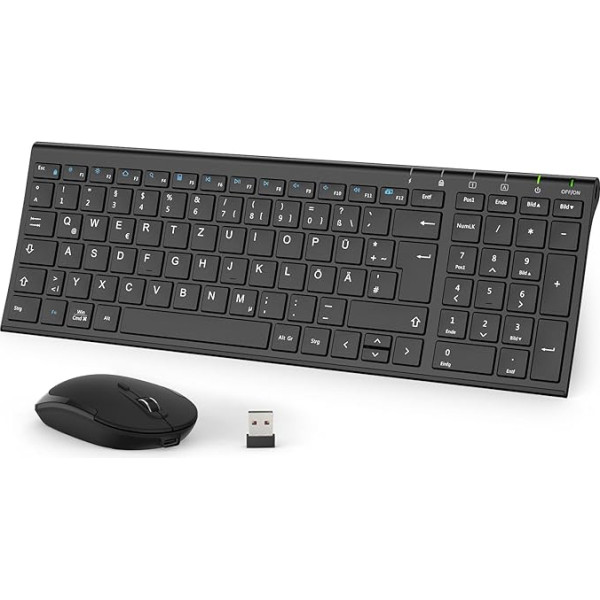 iClever GK03 2.4G plāna tastatūra, melna