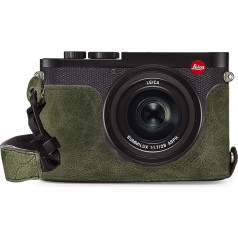 MegaGear MG1721 EVER READY GREEN GENUINE LEATHER CAMERA CASE FOR LEICA Q2