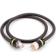 Brollitest HiFi End High Power Cable, позолоченная чистая красная медь, EU Schuko Plug, HiFi Power Cable для аудио, усилителя, сабвуфера, DV/AV (1 M/3.2 FT)