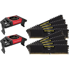 Corsair Vengeance LPX 64GB (8x8GB) DDR4 4133MHz C19 XMP 2.0 augstas veiktspējas galddatora darbvirsmas atmiņas komplekts (ar gaisa plūsmas aizsargkonstrukciju), melns (schwarz)