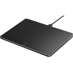 ProtoArc T1 Touchpad für Windows 11/10/7, USB Slim Externe Trackpad mit Kabel, Hochpräzise Tragbar Touchpad Maus mit Multi-Touch Navigation Tablet Laptop Notebook Desktop Computer,Schwarz