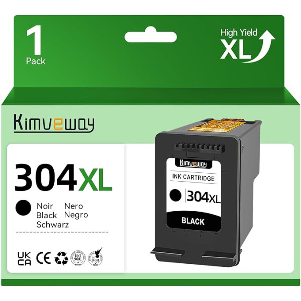 Spausdintuvo kasetė 304 Black Suderinama su HP 304 304XL HP304 Spausdintuvo kasetė XL Black, skirta Envy 5030 5010 5020 5032 DeskJet 3750 3760 2620 2600 3720 2630 2622 3735 3735 3720 2630 2622 3735 37762