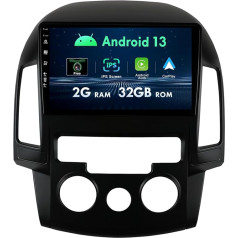 9 collu IPS Android 12 auto radio ar GPS satelītnavigāciju 2GB+32GB priekš Hyundai H I30 2006-2011 Atbalsts Bluetooth 5.0 DAB WiFi USB MirrorLink 4G Carplay RDS SWC