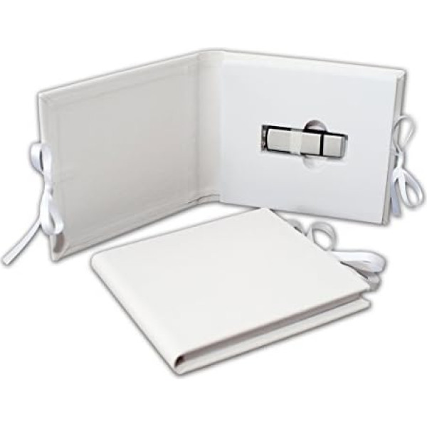 Wedding USB Case Faux Leather White