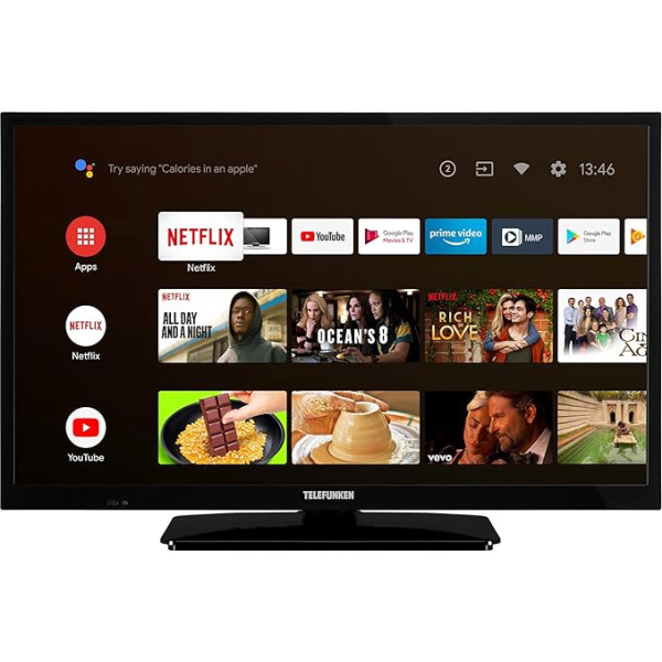 TELEFUNKEN L24H550X2CWI 24 collu televizors/ Android Smart TV (HD-Ready, HDR, trīskāršais uztvērējs, Bluetooth)