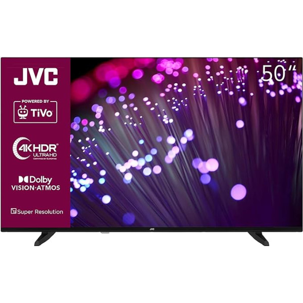 JVC 50 collu televizors/TiVo Smart TV (4K UHD, HDR Dolby Vision, Dolby Atmos, trīskāršais uztvērējs) LT-50VU3455 [2024]