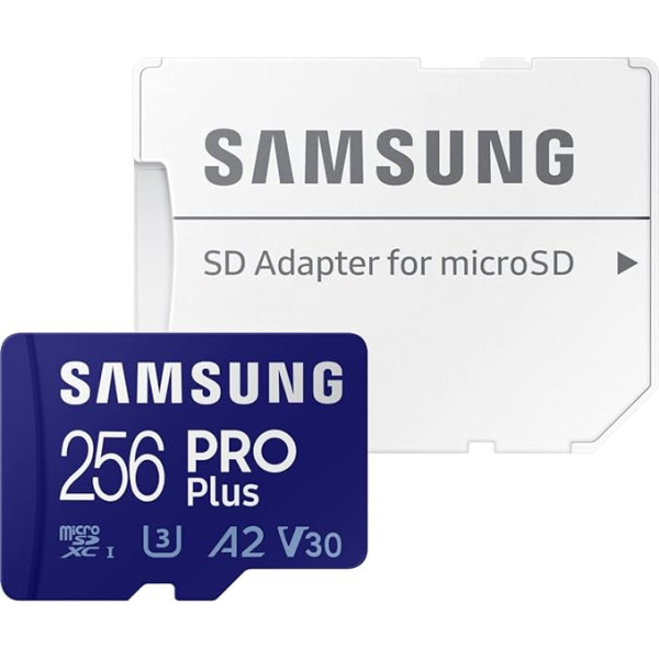 SAMSUNG PRO Plus microSD atmiņas karte 256 GB melna