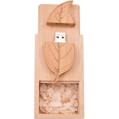 Speicherstick 16GB USB 2.0 Stick Holz-Blatt USB Flash Laufwerk 16 GB Memory Stick Daten-Speicherung Pendrive Geburtstagsgeschenk Mit Holzkiste Geschenke by FEBNISCTE