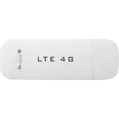 ASHATA LTE LTE Surfstick USB Surf Stick, 100 Mbps USB Dongle 4G/3G WiFi maršrutētājs, bezvadu tīkla karstā vieta, ātrgaitas LTE Surf Stick FDD B1/B3 ar SIM TF kartes slotu, atmiņas karte Balta (ar WiFi funkciju)