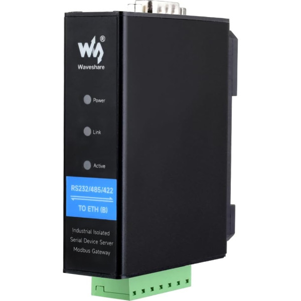 Waveshare RS232/RS485/RS422 uz RJ45 Ethernet pārveidotāja modulis, industriāls izolēts seriālais serveris, TCP/IP uz seriālo moduli, 10/100M Auto-Negotiation RJ45 savienotājs