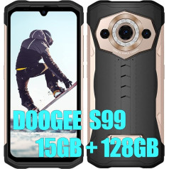 DOOGEE S99 (2023), Helio G96 15GB + 128GB, 4G IR Night Vision Smartphone Without Contract, 108MP Camera (64MP Infrared) + 16MP + 32MP, Android 12 6.3 Inch, 6000 mAh Battery Wireless Ah Charging NFC G. old